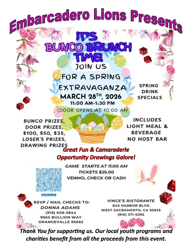 Embarcadero Lions Bunco Brunch