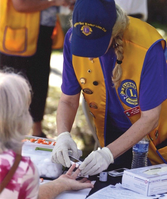 Lions diabetes screening service